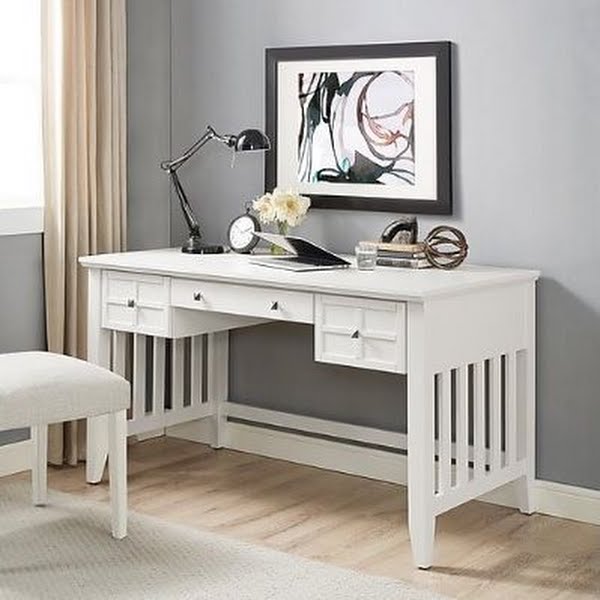 Crosley Adler  Elegant Computer Desk in White Finish (CF6508-WH)